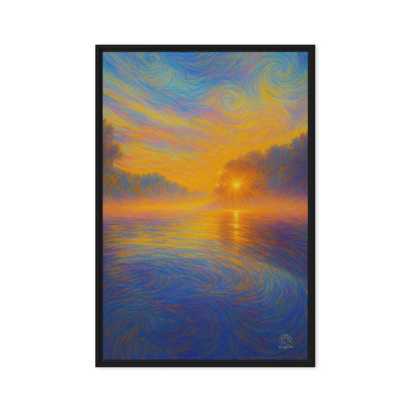Flowing Freedom- Apothecary Berry Nature Collections Framed Canvas Print (24x36)